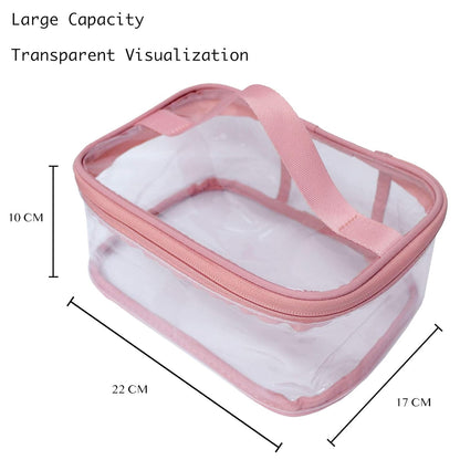 Toiletry Bag Makeup Cosmetic Clear Bag Portable Waterproof Transparent Travel Storage Green
