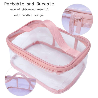 Toiletry Bag Makeup Cosmetic Clear Bag Portable Waterproof Transparent Travel Storage Green
