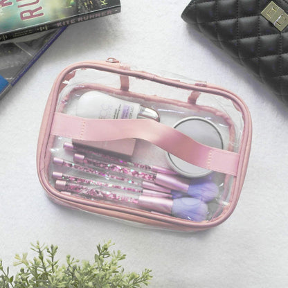 Toiletry Bag Makeup Cosmetic Clear Bag Portable Waterproof Transparent Travel Storage Green