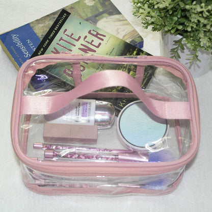 Toiletry Bag Makeup Cosmetic Clear Bag Portable Waterproof Transparent Travel Storage Green
