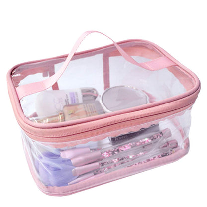 Toiletry Bag Makeup Cosmetic Clear Bag Portable Waterproof Transparent Travel Storage Green