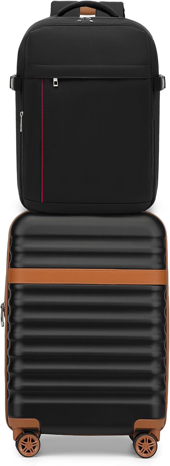 Airline Approved Carry On Luggage 22x14x9 inches, with TSA Lock, 20 Inch Expandable Lightweight Hardshell Suitcase (Navy, Suitable for 1-3 Days of Travel)