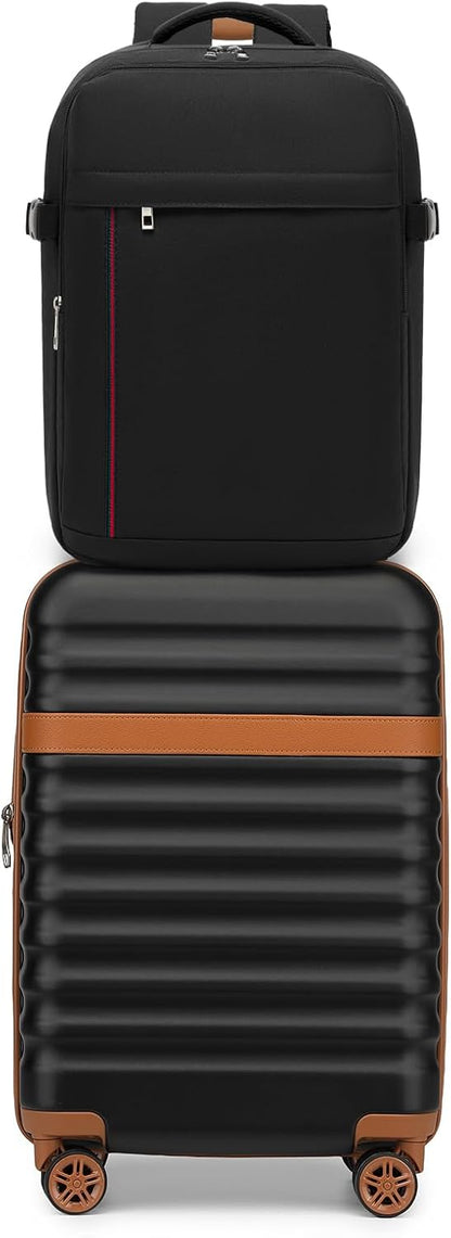 Airline Approved Carry On Luggage 22x14x9 inches, with TSA Lock, 20 Inch Expandable Lightweight Hardshell Suitcase (Navy, Suitable for 1-3 Days of Travel)