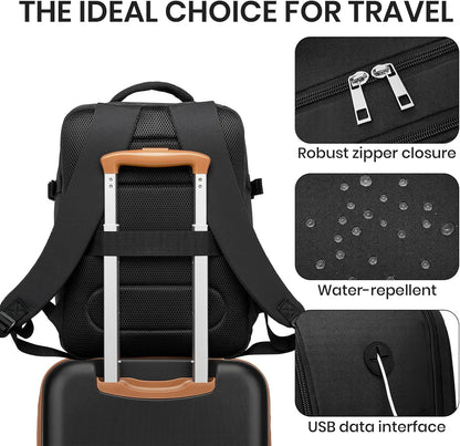 Airline Approved Carry On Luggage 22x14x9 inches, with TSA Lock, 20 Inch Expandable Lightweight Hardshell Suitcase (Navy, Suitable for 1-3 Days of Travel)