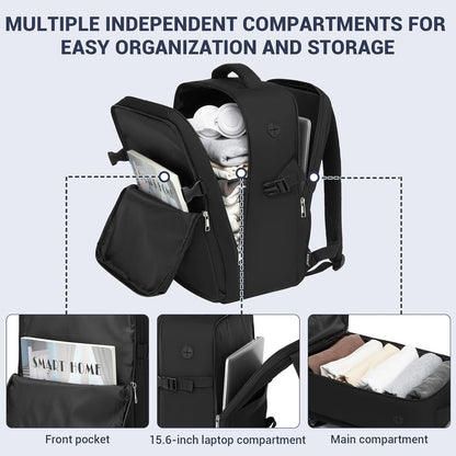 Airline Approved Carry On Luggage 22x14x9 inches, with TSA Lock, 20 Inch Expandable Lightweight Hardshell Suitcase (Navy, Suitable for 1-3 Days of Travel)