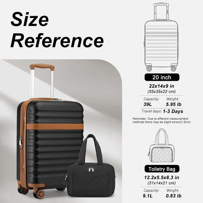 Airline Approved Carry On Luggage 22x14x9 inches, with TSA Lock, 20 Inch Expandable Lightweight Hardshell Suitcase (Navy, Suitable for 1-3 Days of Travel)