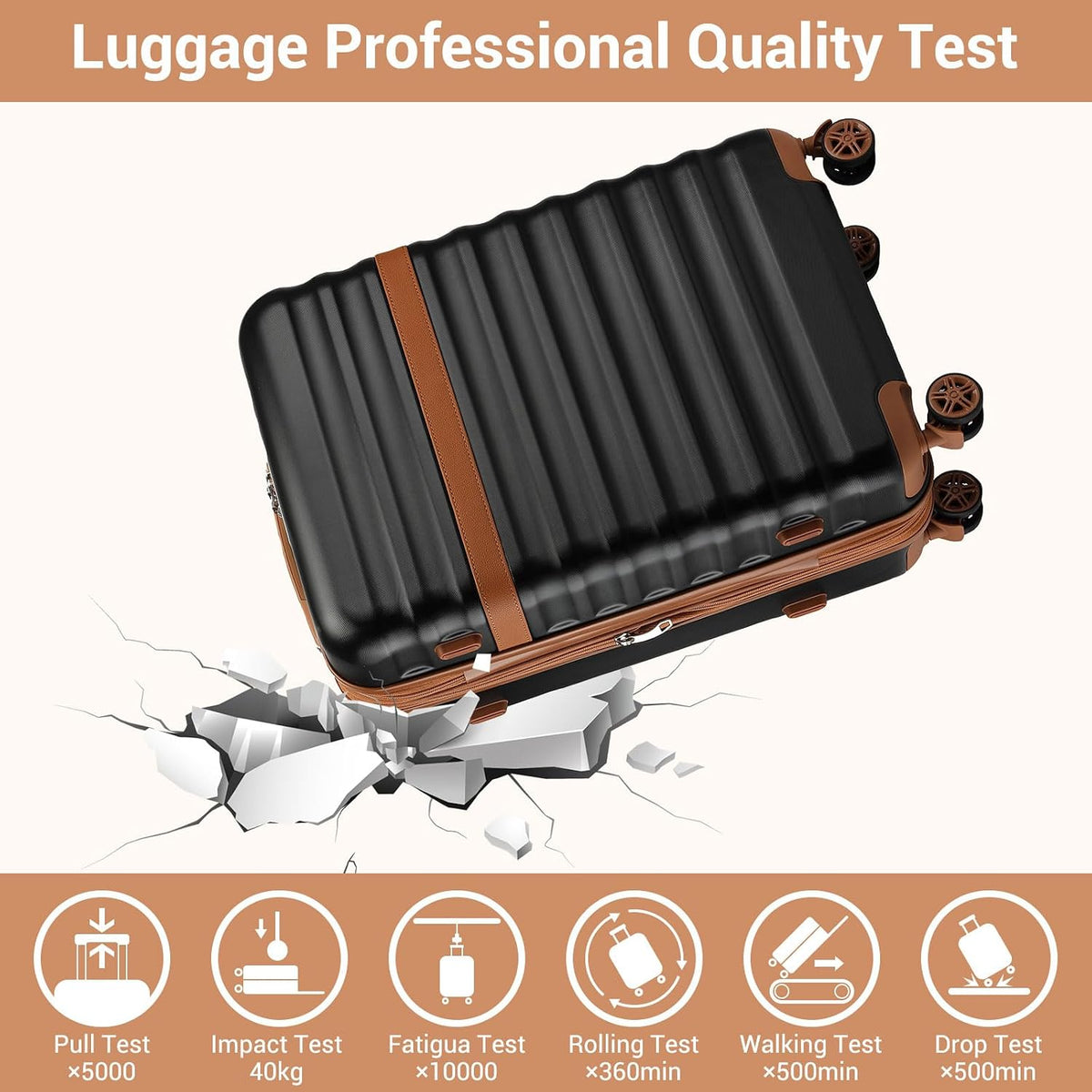 Airline Approved Carry On Luggage 22x14x9 inches, with TSA Lock, 20 Inch Expandable Lightweight Hardshell Suitcase (Navy, Suitable for 1-3 Days of Travel)