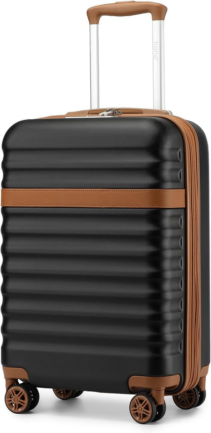 Airline Approved Carry On Luggage 22x14x9 inches, with TSA Lock, 20 Inch Expandable Lightweight Hardshell Suitcase (Navy, Suitable for 1-3 Days of Travel)