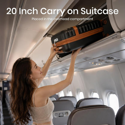 Airline Approved Carry On Luggage 22x14x9 inches, with TSA Lock, 20 Inch Expandable Lightweight Hardshell Suitcase (Navy, Suitable for 1-3 Days of Travel)