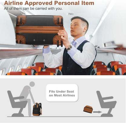 Airline Approved Carry On Luggage 22x14x9 inches, with TSA Lock, 20 Inch Expandable Lightweight Hardshell Suitcase (Navy, Suitable for 1-3 Days of Travel)