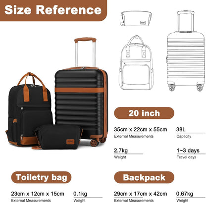 Airline Approved Carry On Luggage 22x14x9 inches, with TSA Lock, 20 Inch Expandable Lightweight Hardshell Suitcase (Navy, Suitable for 1-3 Days of Travel)