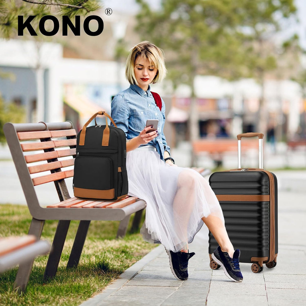 Airline Approved Carry On Luggage 22x14x9 inches, with TSA Lock, 20 Inch Expandable Lightweight Hardshell Suitcase (Navy, Suitable for 1-3 Days of Travel)