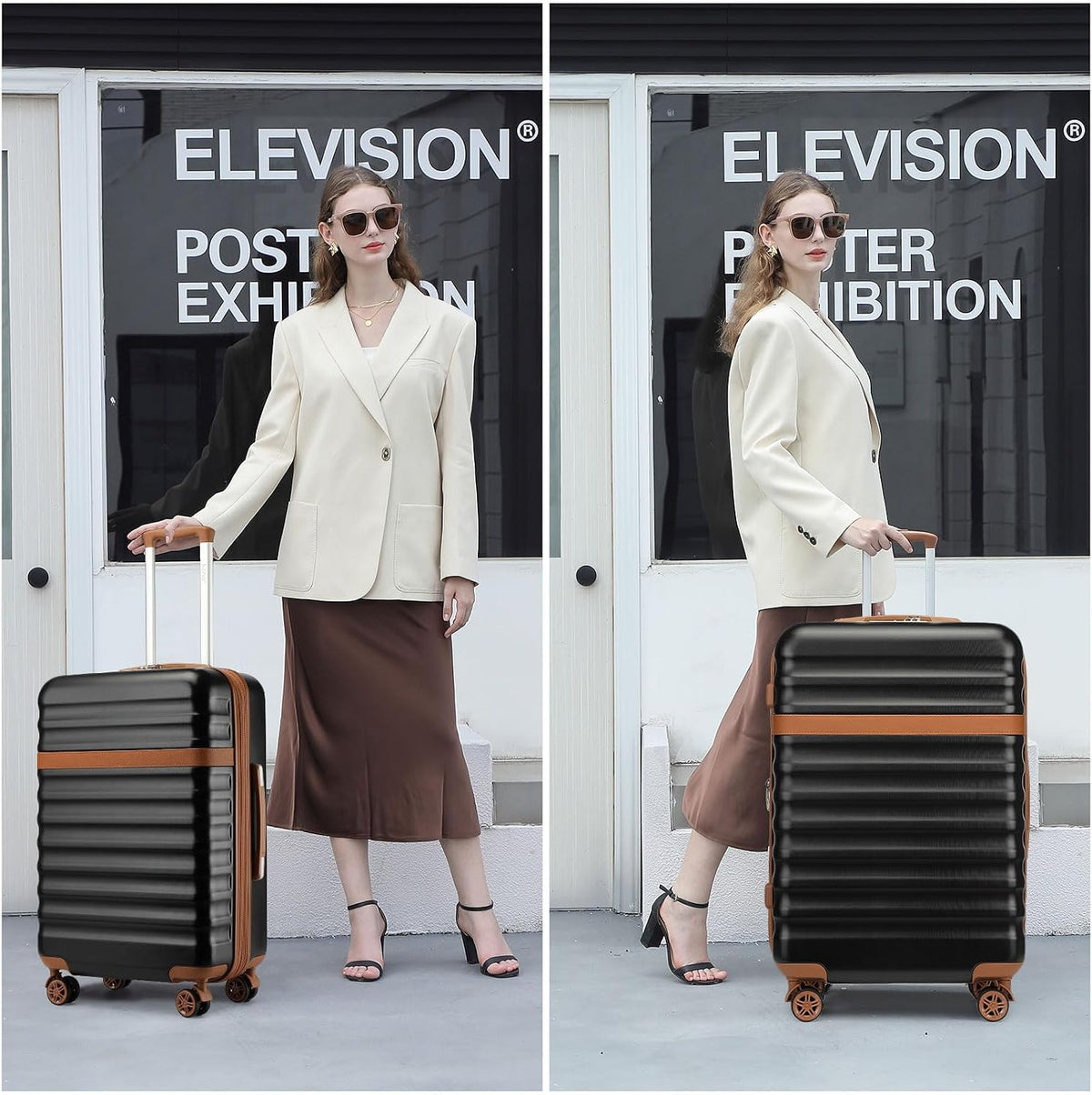 Airline Approved Carry On Luggage 22x14x9 inches, with TSA Lock, 20 Inch Expandable Lightweight Hardshell Suitcase (Navy, Suitable for 1-3 Days of Travel)