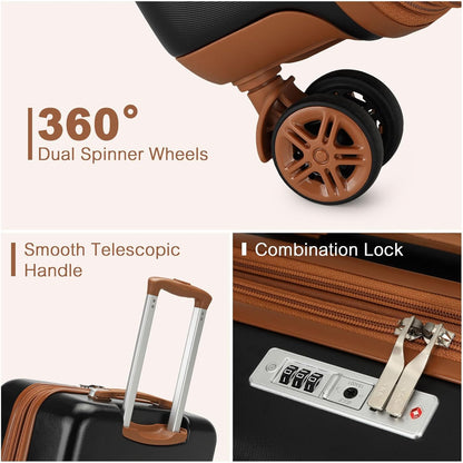 Airline Approved Carry On Luggage 22x14x9 inches, with TSA Lock, 20 Inch Expandable Lightweight Hardshell Suitcase (Navy, Suitable for 1-3 Days of Travel)