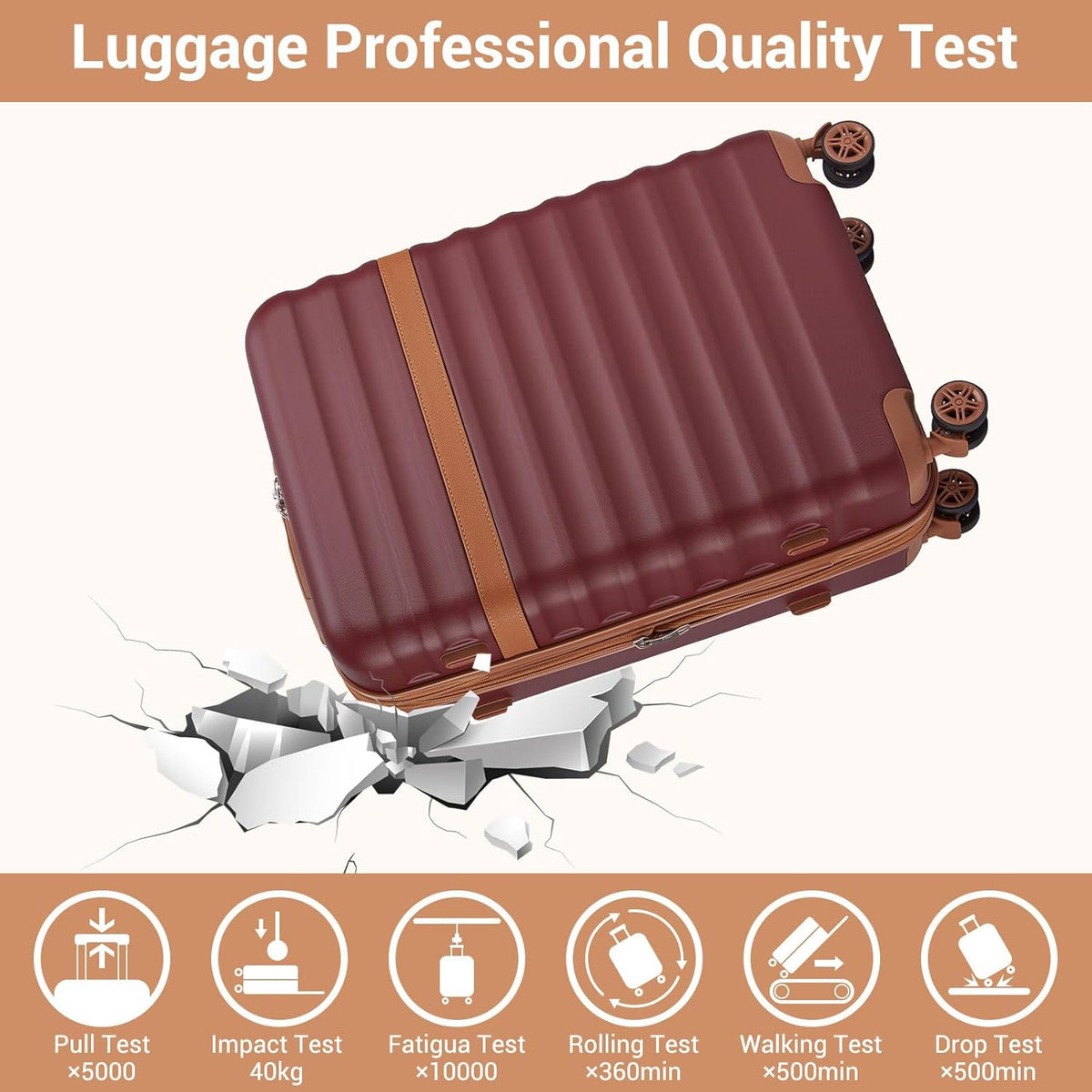 Airline Approved Carry On Luggage 22x14x9 inches, with TSA Lock, 20 Inch Expandable Lightweight Hardshell Suitcase (Navy, Suitable for 1-3 Days of Travel)