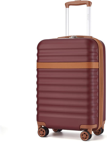 Airline Approved Carry On Luggage 22x14x9 inches, with TSA Lock, 20 Inch Expandable Lightweight Hardshell Suitcase (Navy, Suitable for 1-3 Days of Travel)