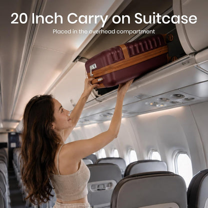 Airline Approved Carry On Luggage 22x14x9 inches, with TSA Lock, 20 Inch Expandable Lightweight Hardshell Suitcase (Navy, Suitable for 1-3 Days of Travel)