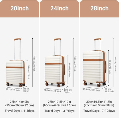Airline Approved Carry On Luggage 22x14x9 inches, with TSA Lock, 20 Inch Expandable Lightweight Hardshell Suitcase (Navy, Suitable for 1-3 Days of Travel)