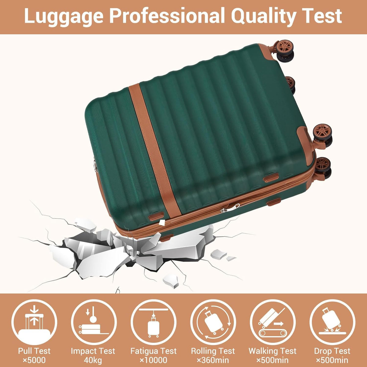 Airline Approved Carry On Luggage 22x14x9 inches, with TSA Lock, 20 Inch Expandable Lightweight Hardshell Suitcase (Navy, Suitable for 1-3 Days of Travel)