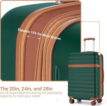 Airline Approved Carry On Luggage 22x14x9 inches, with TSA Lock, 20 Inch Expandable Lightweight Hardshell Suitcase (Navy, Suitable for 1-3 Days of Travel)