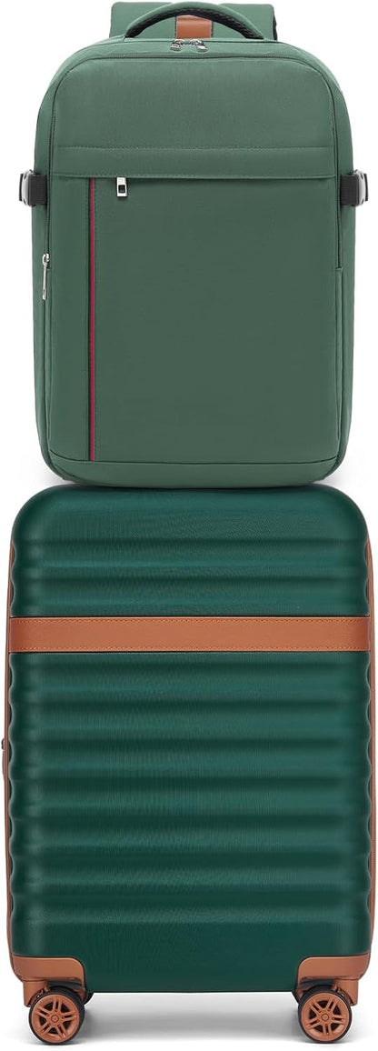 Airline Approved Carry On Luggage 22x14x9 inches, with TSA Lock, 20 Inch Expandable Lightweight Hardshell Suitcase (Navy, Suitable for 1-3 Days of Travel)
