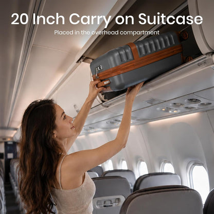 Airline Approved Carry On Luggage 22x14x9 inches, with TSA Lock, 20 Inch Expandable Lightweight Hardshell Suitcase (Navy, Suitable for 1-3 Days of Travel)