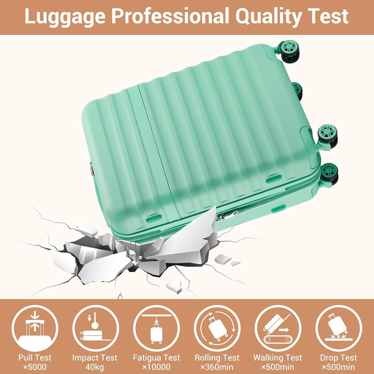 Airline Approved Carry On Luggage 22x14x9 inches, with TSA Lock, 20 Inch Expandable Lightweight Hardshell Suitcase (Navy, Suitable for 1-3 Days of Travel)