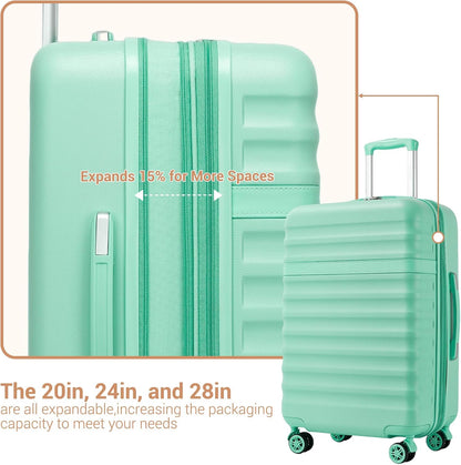 Airline Approved Carry On Luggage 22x14x9 inches, with TSA Lock, 20 Inch Expandable Lightweight Hardshell Suitcase (Navy, Suitable for 1-3 Days of Travel)