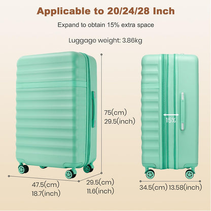Airline Approved Carry On Luggage 22x14x9 inches, with TSA Lock, 20 Inch Expandable Lightweight Hardshell Suitcase (Navy, Suitable for 1-3 Days of Travel)