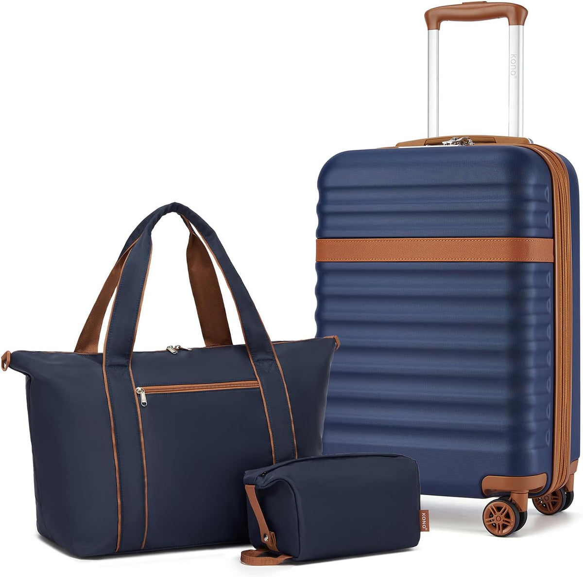 Airline Approved Carry On Luggage 22x14x9 inches, with TSA Lock, 20 Inch Expandable Lightweight Hardshell Suitcase (Navy, Suitable for 1-3 Days of Travel)