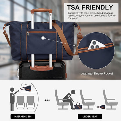 Airline Approved Carry On Luggage 22x14x9 inches, with TSA Lock, 20 Inch Expandable Lightweight Hardshell Suitcase (Navy, Suitable for 1-3 Days of Travel)
