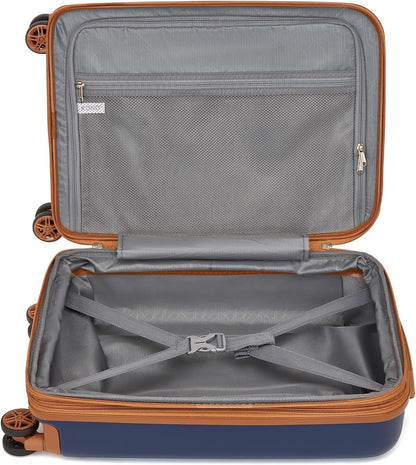 Airline Approved Carry On Luggage 22x14x9 inches, with TSA Lock, 20 Inch Expandable Lightweight Hardshell Suitcase (Navy, Suitable for 1-3 Days of Travel)