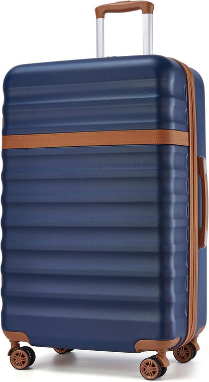 Airline Approved Carry On Luggage 22x14x9 inches, with TSA Lock, 20 Inch Expandable Lightweight Hardshell Suitcase (Navy, Suitable for 1-3 Days of Travel)