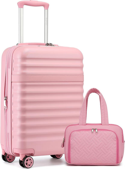 Airline Approved Carry On Luggage 22x14x9 inches, with TSA Lock, 20 Inch Expandable Lightweight Hardshell Suitcase (Navy, Suitable for 1-3 Days of Travel)