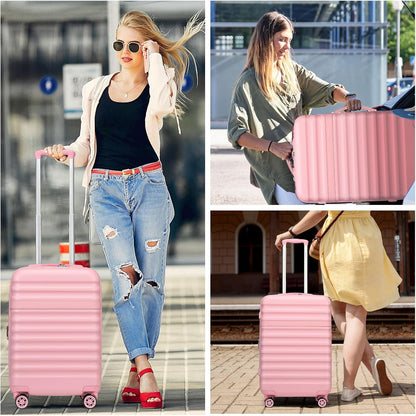 Airline Approved Carry On Luggage 22x14x9 inches, with TSA Lock, 20 Inch Expandable Lightweight Hardshell Suitcase (Navy, Suitable for 1-3 Days of Travel)