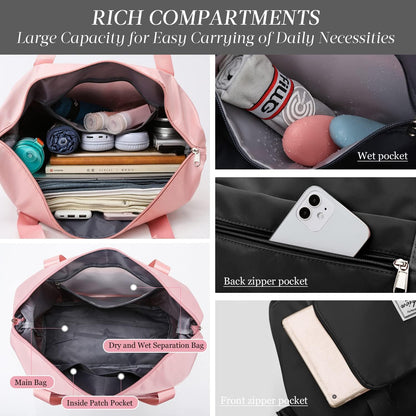 Travel Duffel Tote Bag,Travel Weekender Overnight Bags Women Carry On Bag Totes for Airplanes,Sports Gym Duffle with Trolley Sleeve