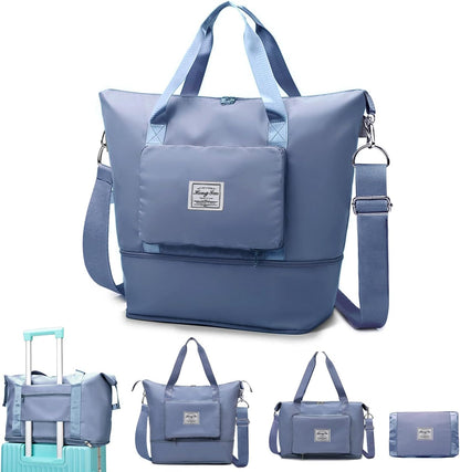 Travel Duffel Tote Bag,Travel Weekender Overnight Bags Women Carry On Bag Totes for Airplanes,Sports Gym Duffle with Trolley Sleeve