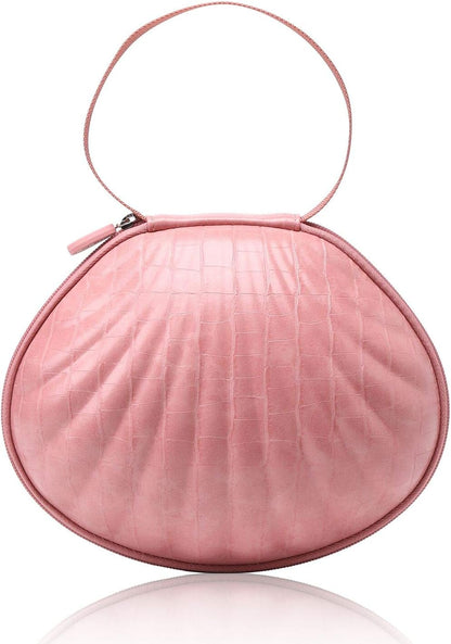 Hard Travel Case for Silicone Bras [A-DD Cup] Premium Bikini Storage Organizer Portable Nubra Lingerie Underwear Storage Bag (Crocodile, Rose Gold)