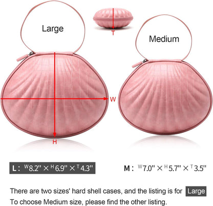 Hard Travel Case for Silicone Bras [A-DD Cup] Premium Bikini Storage Organizer Portable Nubra Lingerie Underwear Storage Bag (Crocodile, Rose Gold)