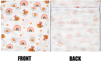 3pcs Cloth Diaper Wet Dry Bags Waterproof Reusable Wet Bag with 2 Zipper Pockets & Handle Washable Laundry Bags for Travel Beach Pool Daycare Yoga Gym Exercise Swimsuits