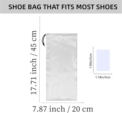 10 Pack Shoe Bags for Travel Satin Fabric Shoe Bag with Drawstring for Men Women Travel Protecting Storing Shoes