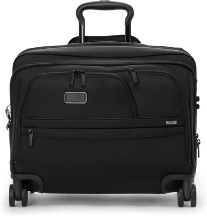 Alpha Deluxe Expandable 4-Wheeled Laptop Briefcase - 15 Inch Computer Bag for Men and Women