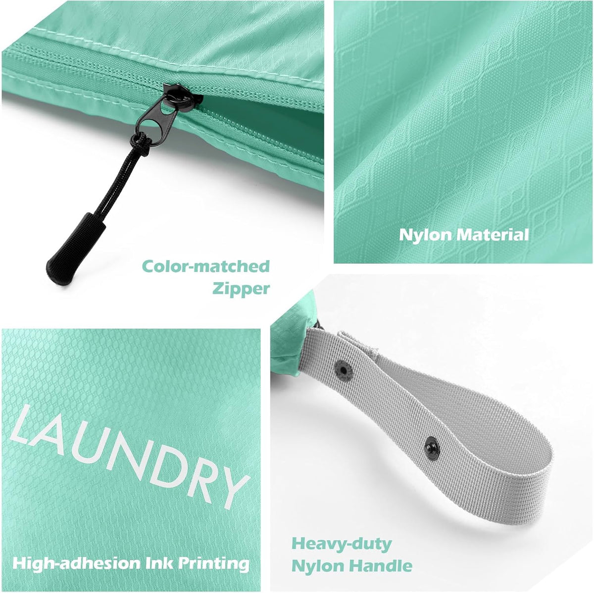 2-Pack Travel Laundry Bags | Washable Wet Dry Bags for Gym | Odor-Resistant Dirty Clothes Organizer | Waterproof Swimsuit & Workout Gear Pouch with Heavy-Duty Zipper