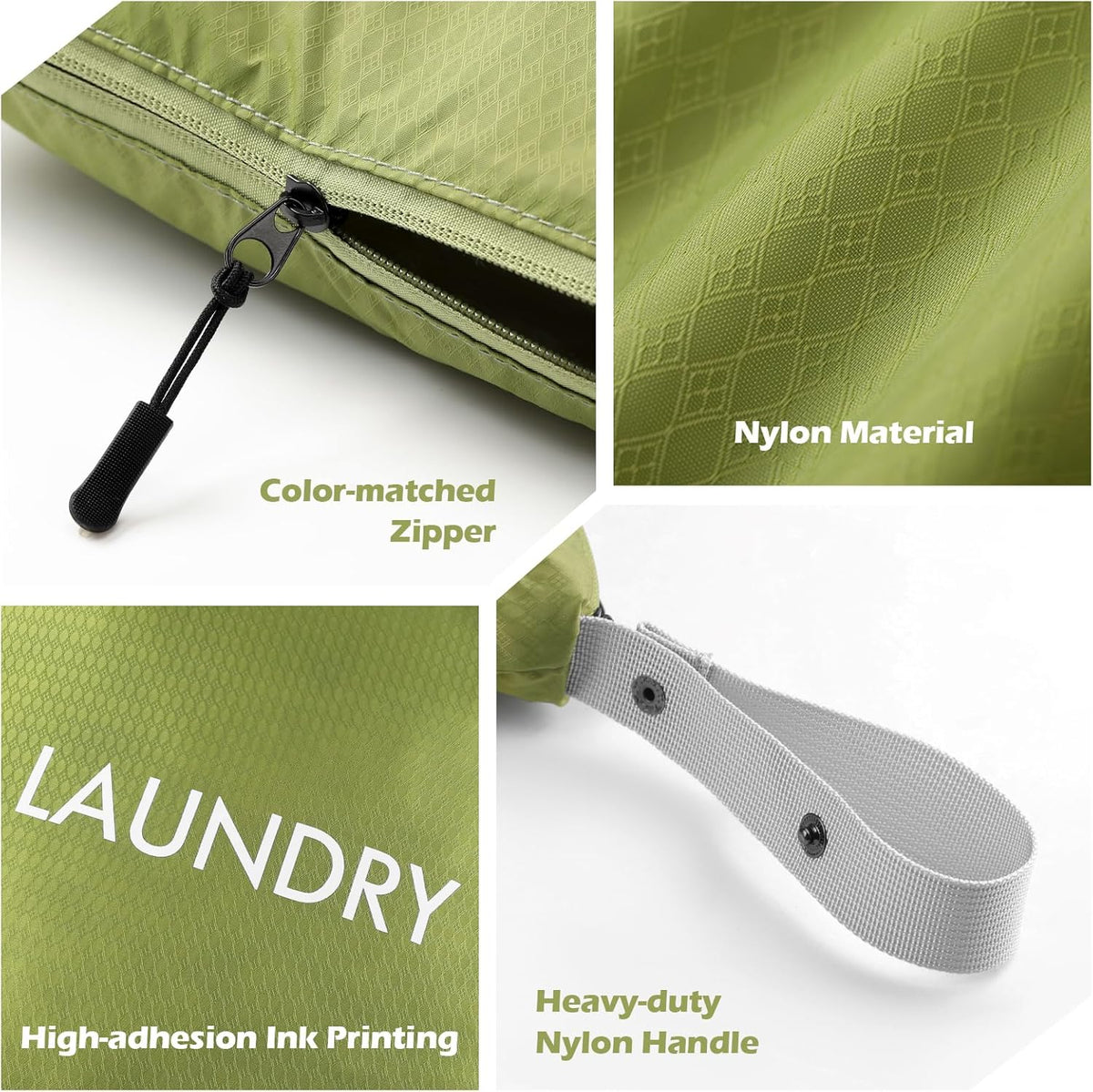 2-Pack Travel Laundry Bags | Washable Wet Dry Bags for Gym | Odor-Resistant Dirty Clothes Organizer | Waterproof Swimsuit & Workout Gear Pouch with Heavy-Duty Zipper