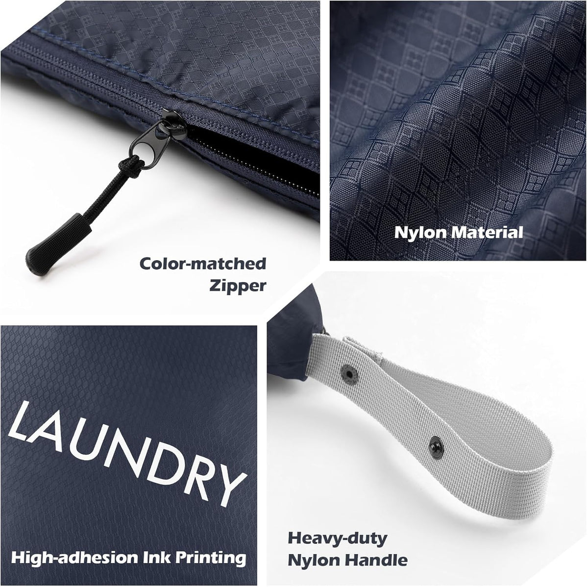 2-Pack Travel Laundry Bags | Washable Wet Dry Bags for Gym | Odor-Resistant Dirty Clothes Organizer | Waterproof Swimsuit & Workout Gear Pouch with Heavy-Duty Zipper