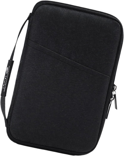 Multi-pocket Travel Passport Holder, Oxford Fabric Document Organizer Wallet with Credit Card Slots and Ticket Compartments