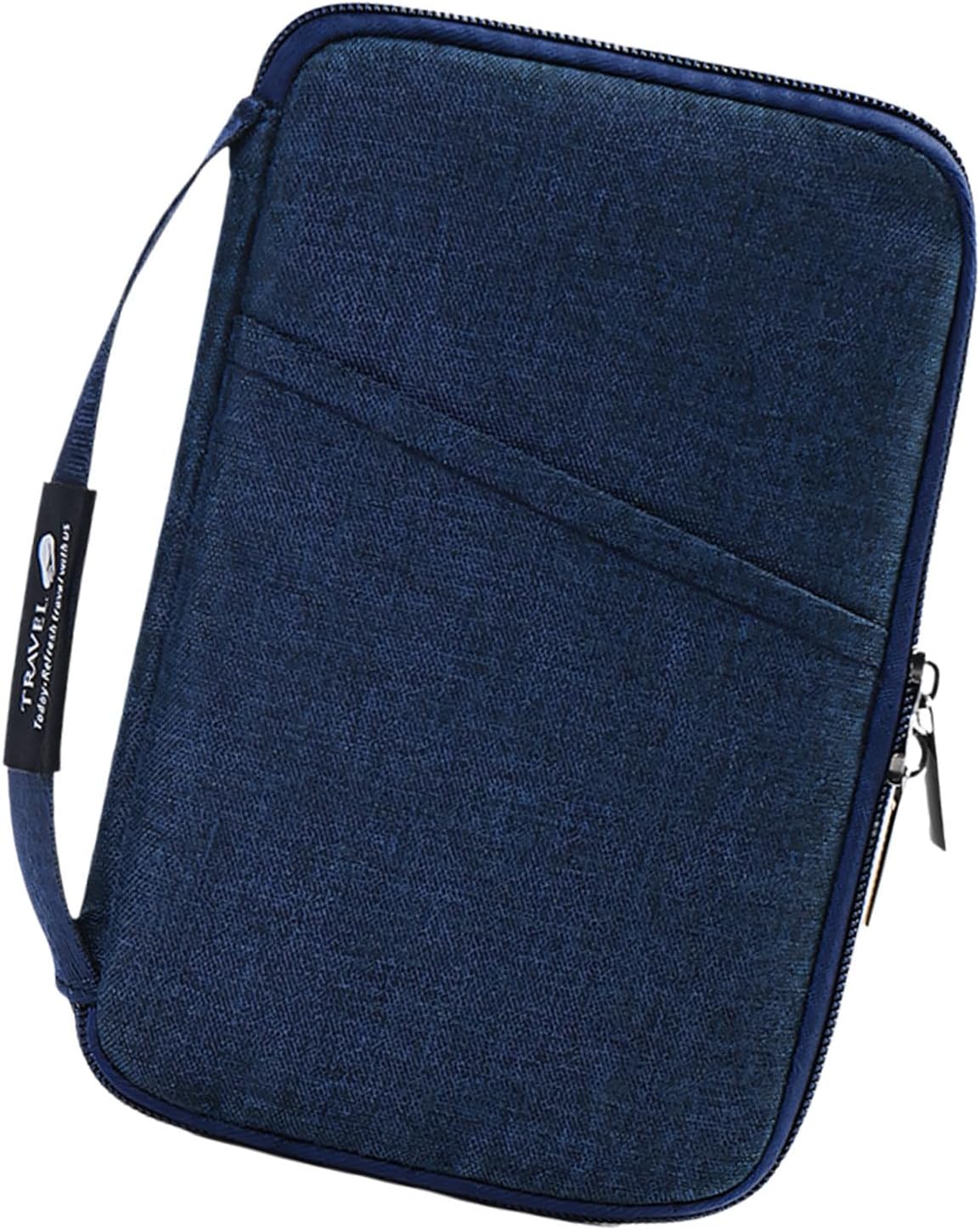 Multi-pocket Travel Passport Holder, Oxford Fabric Document Organizer Wallet with Credit Card Slots and Ticket Compartments