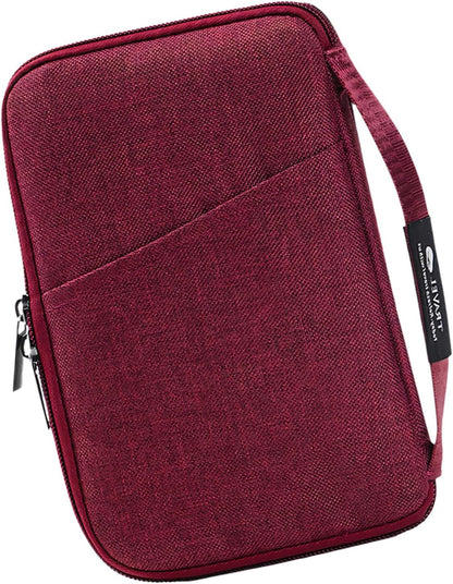 Multi-pocket Travel Passport Holder, Oxford Fabric Document Organizer Wallet with Credit Card Slots and Ticket Compartments