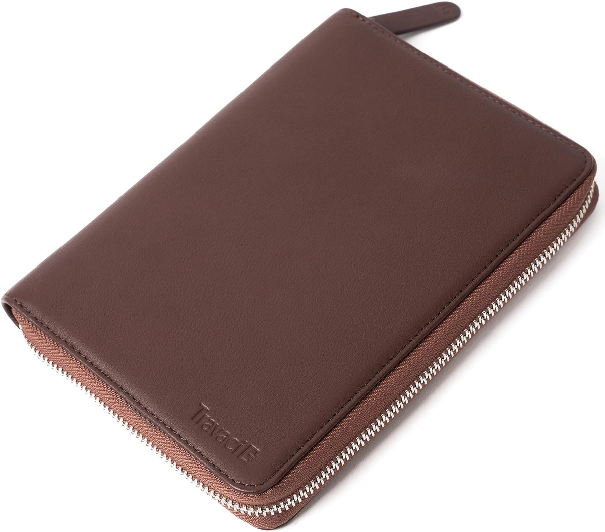 Full Grain Leather Family Passport Holder for 4 Passports - RFID Passport Holder and Travel Document Organizer - Large Leather Travel Wallet for Families - Camel