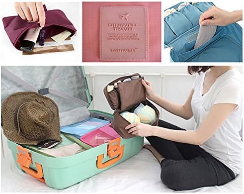 Bra Underwear Storage Bag Travel Bag Trip Handbag Luggage Traveling Bag Pouch Case Suitcase Space Saver Container Bags (grey)